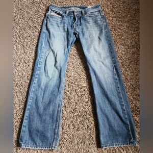 Diesel Viker Regular Straight Light Wash Button Fly Jeans 30W 30L